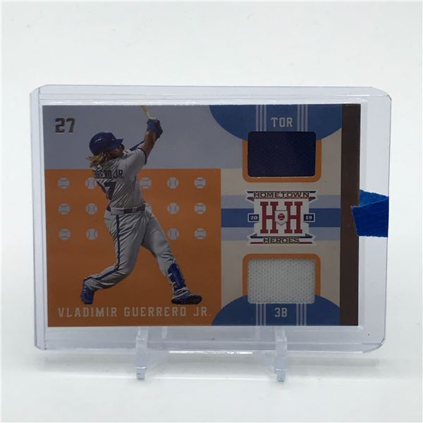 2019 PANINI HOMETOWN HEROES BASEBALL VLADIMIR GUERRERO JR DUAL PATCH ROOKIE CARD