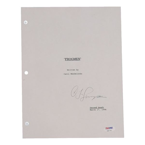 O.J SIMPSON SIGNED SCRIPT COVER - PSA COA