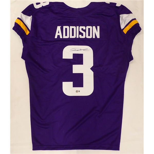 JORDAN ADDISON SIGNED FOOTBALL JERSEY - BECKETT COA