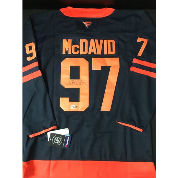 CONNOR MCDAVID SIGNED EDMONTON OILERS CUSTOM JERSEY - ELITE COA