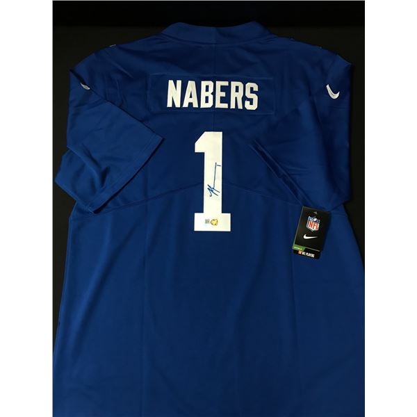 MALIK NABERS SIGNED NEW YORK GIANTS CUSTOM JERSEY - ELITE COA