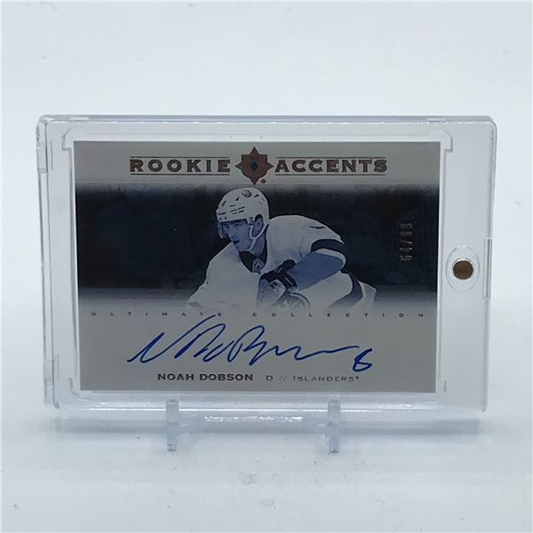 2019-20 UPPER DECK ULTIMATE COLLECTION HOCKEY NOAH DOBSON SIGNED TRADING CARD 54/99