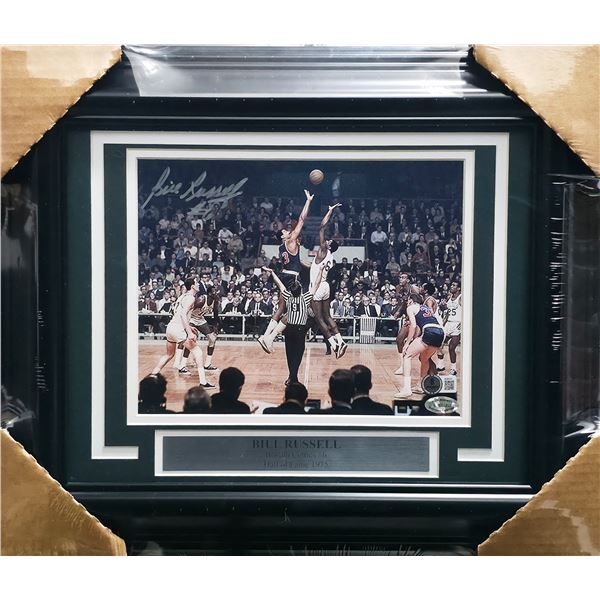 BILL RUSSELL SIGNED AND FRAMED 8X10 - BECKETT COA