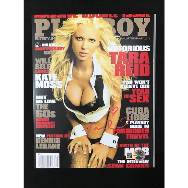 TARA REID SIGNED PLAYBOY 8X10 - WWOC COA