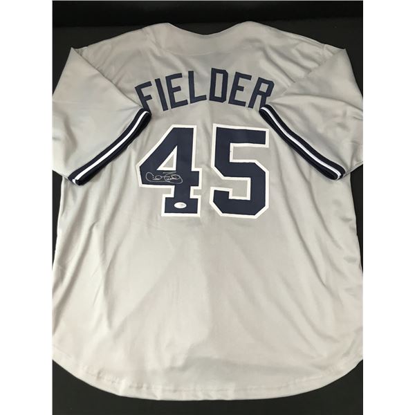 CECIL FIELDER SIGNE NEW YORK JERSEY - JSA COA