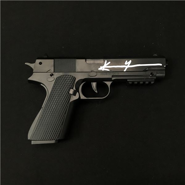 KEANU REEVES SIGNED PROP GUN - HOLLYWOOD COA