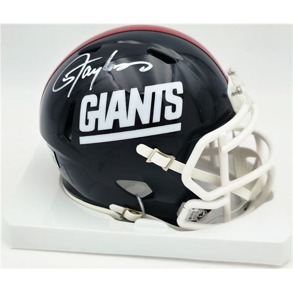LAWRENCE TAYLOR SIGNED NEW YORK GIANTS MINI HELMET - BECKETT COA