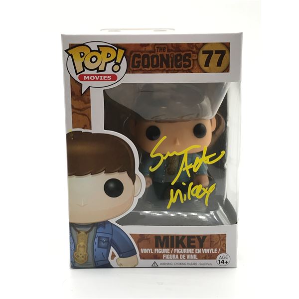 SEAN ASTIN SIGNED AND INSCRIBED MIKEY GOONIES FUNKO POP - WWOC COA
