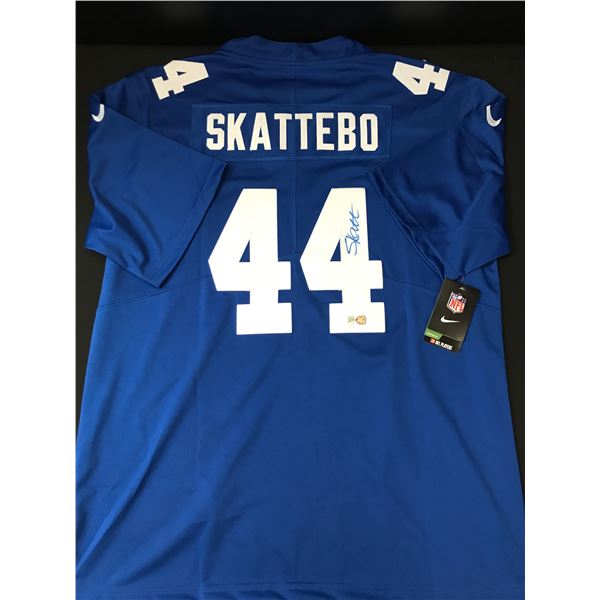 CAM SKATTEBO SIGNED NEW YORK GIANTS CUSTOM JERSEY - ELITE COA
