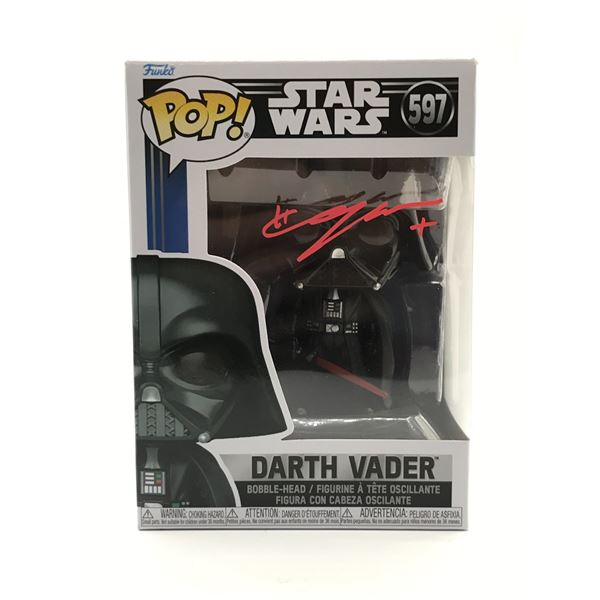 HAYDEN CHRISTENSEN SIGNED DARTH VADER STAR WARS FUNKO POP - WWOC COA