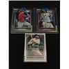 Image 1 : LOT OF 3 BASEBALL TRADING CARDS
