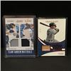 Image 1 : LOT OF 2 DUAL PATCH BASEBALL TRADING CARDS