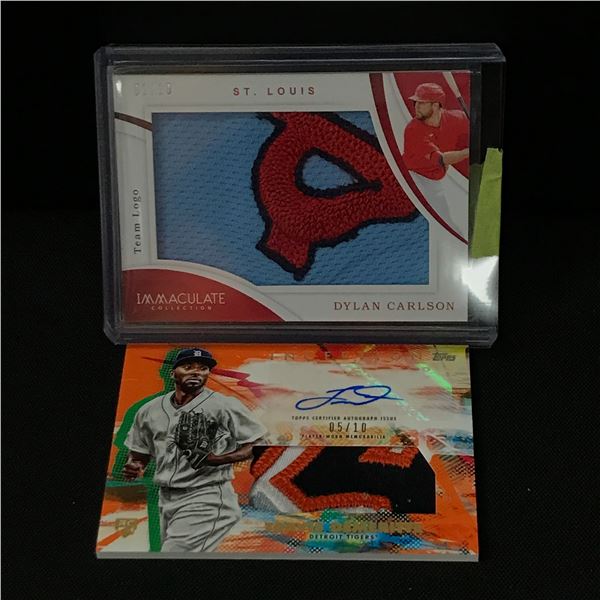 LOT OF 2 BASEBALL TRADING CARDS - INCLUDING 1 ROOKIE SIGNED PATCH 05/10