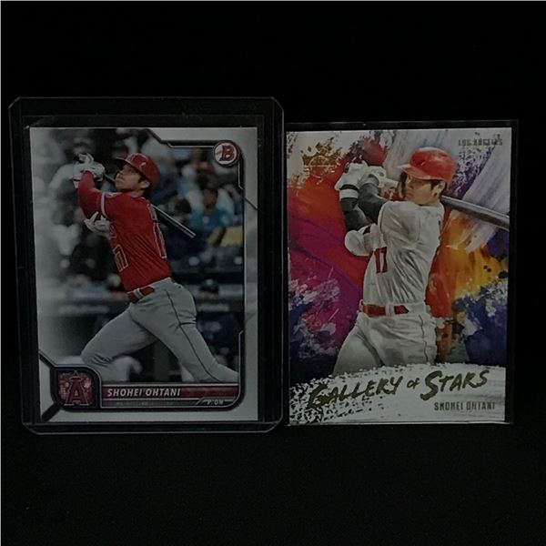 LOT OF 2 SHOHEI OHTANI BASEBALL TRADING CARDS