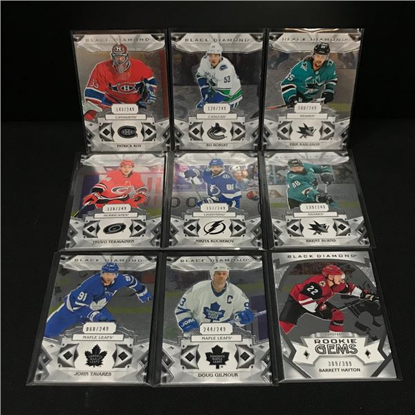 LOT OF 9 BLACK DIAMOND HOCKEY TRADING CARDS
