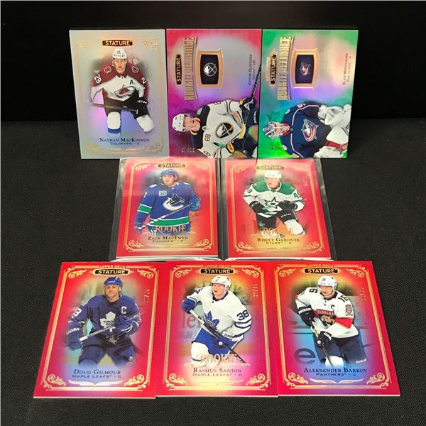LOT OF 8 UPPER DECK STATURE HOCKEY TRADING CARDS
