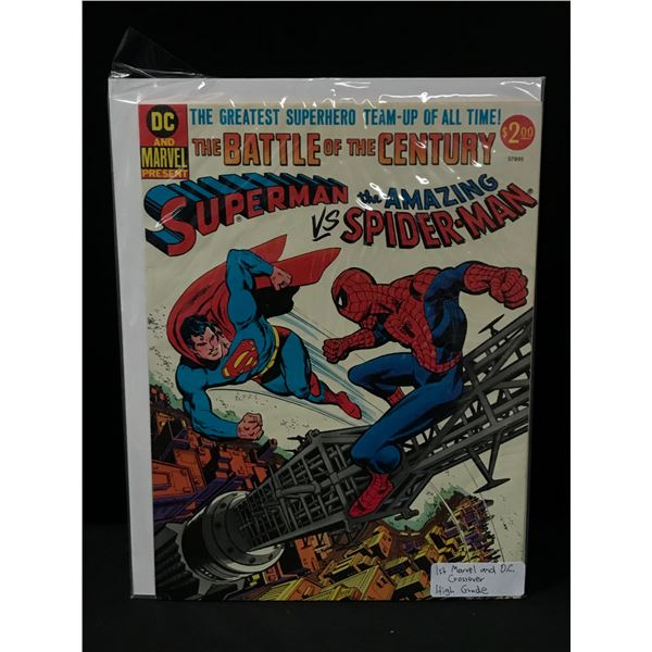 BATTLE OF THE CENTURY SUPERMAN VERSUS THE AMAZAING SPIDERMAN - DC & MARVEL COMICS