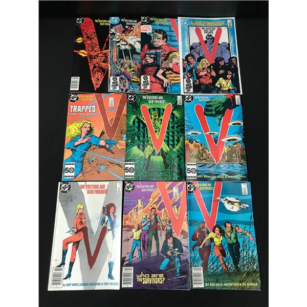 LOT OF 10 V COMICS INCLUDING #1 - DC COMICS