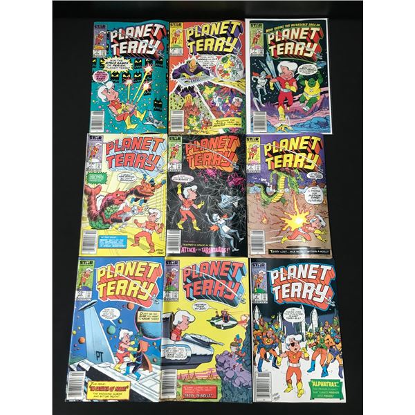 LOT OF 9 PLANET TERRY COMICS INCLUDING #1 - STAR COMICS