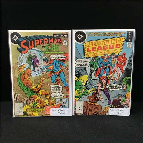 LOT OF 2 COMICS FEATURING SUPERMAN WHITMAN VARIANT - DC COMICS