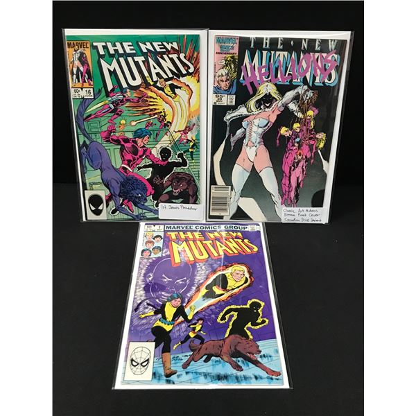 LOT OF 3 THE NEW MUTANTS COMICS INCLUDING #1 - MARVEL COMICS