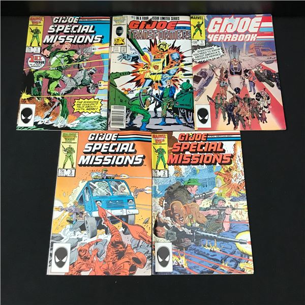 LOT OF 5 G.I. JOE COMICS INCLUDING #1'S MARVEL COMICS