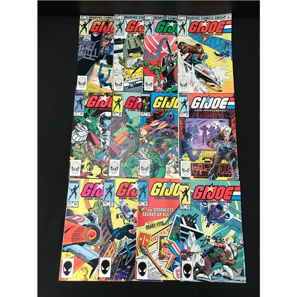LOT OF 12 G.I. JOE COMICS - MARVEL COMICS