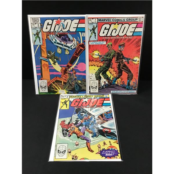 LOT OF 3 G.I. JOE COMICS #7 - #9 - MARVEL COMICS