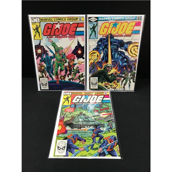 LOT OF 3 G.I. JOE COMICS #3 - #5 - MARVEL COMICS