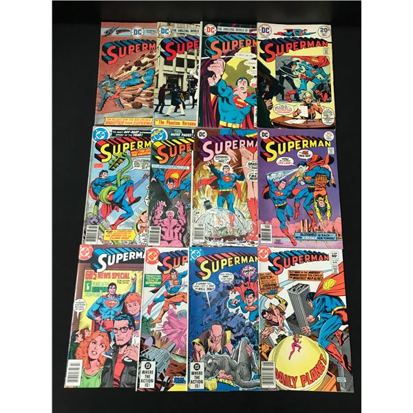 LOT OF 12 SUPERMAN COMICS - DC COMICS