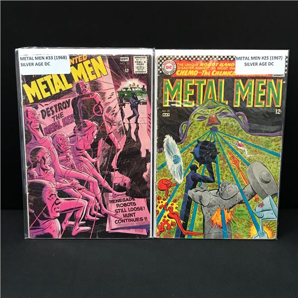 LOT OF 2 METAL MEN COMICS (1960'S) - DC COMICS