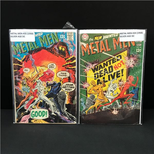 LOT OF 2 METAL MEN COMICS #34 - #35 (1968) - DC COMICS