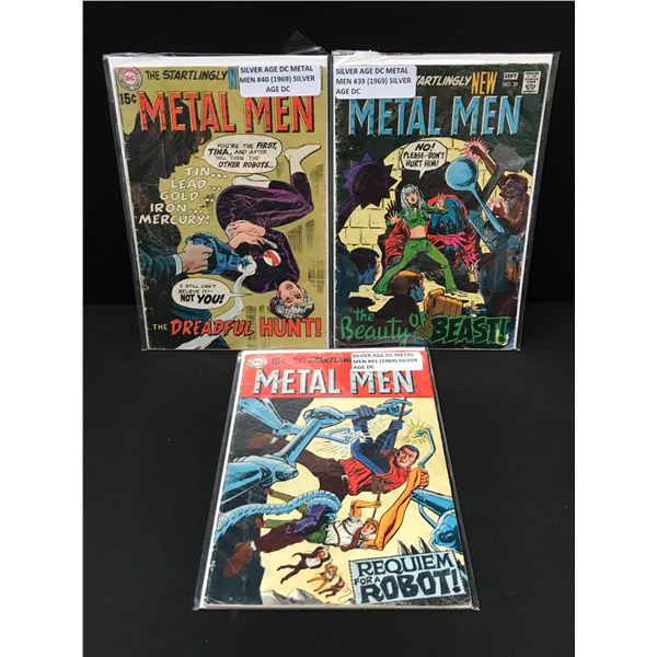 LOT OF 3 METAL MEN COMICS #39 - #41 (1969) - DC COMICS