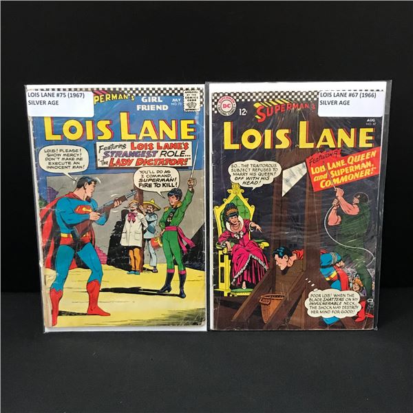 LOT OF 2 SUPERMAN'S GIRLFRIEND LOIS LANE COMICS (1960'S) - DC COMICS