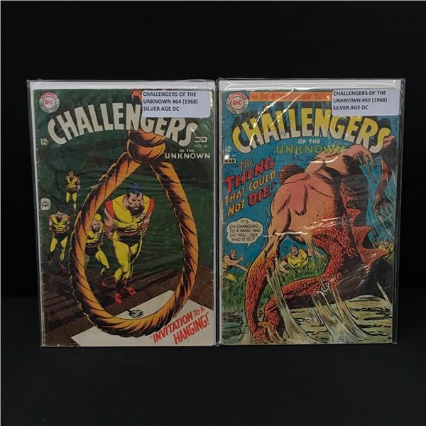 LOT OF 2 CHALLENGERS OF THE UNKNOWN COMICS (1968) - DC COMICS