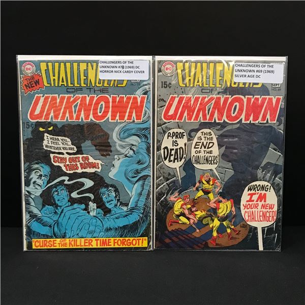 LOT OF 2 CHALLENGERS OF THE UNKNOWN COMICS (1969) - DC COMICS