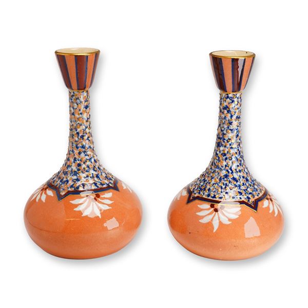 2pc Wedgwood Stoneware Vases, circa 1880