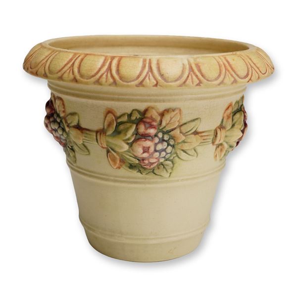 Weller Pottery Fruit and Foliate Swag Jardiniere, Flemish