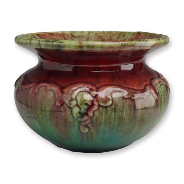 Weller Pottery Majolica Polychrome Glazed Jardiniere