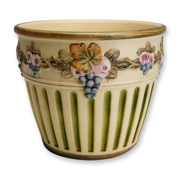 Weller Pottery Creamware Jardiniere, Flemish