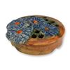 Image 1 : Weller Pottery Muskota Blue Daisy Flower Frog