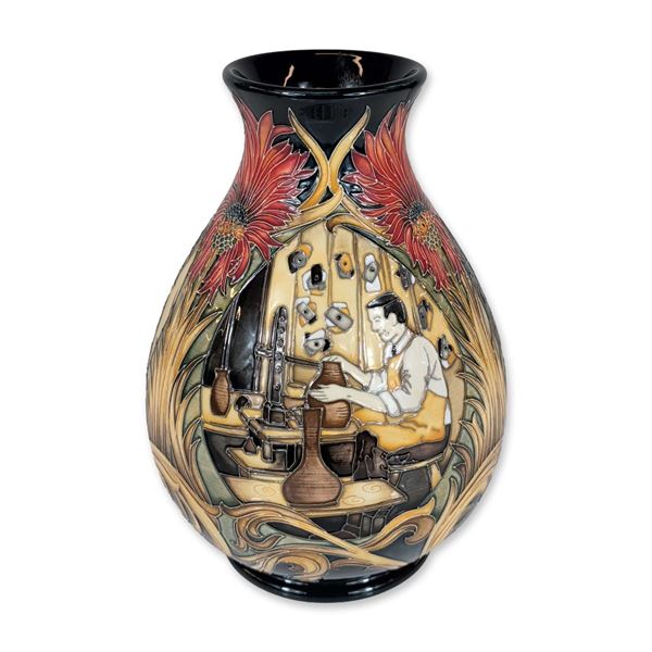 Moorcroft Paul Hilditch William at Work Pottery Vase