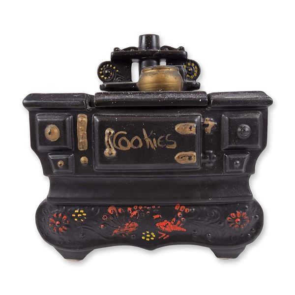 McCoy Pottery Black Cook Stove Cookie Jar