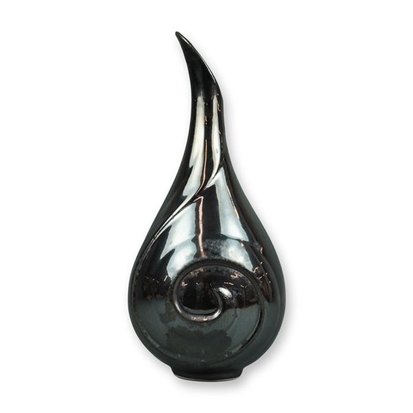 Rookwood Pottery Metallic Glaze Spiral Vessel, 2016