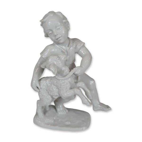 Rosenthal Figurine by Lore Friedrich-Gronau, Boy with Lamb