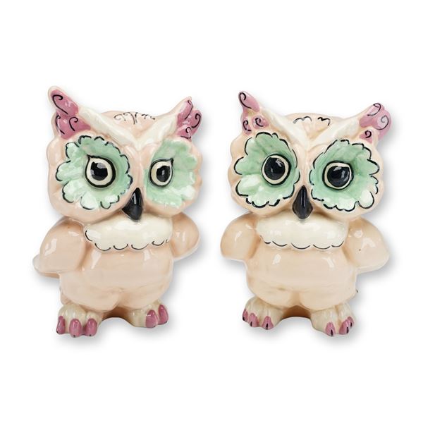 Two Kay Finch California Pottery Figurines, Hoot Owl