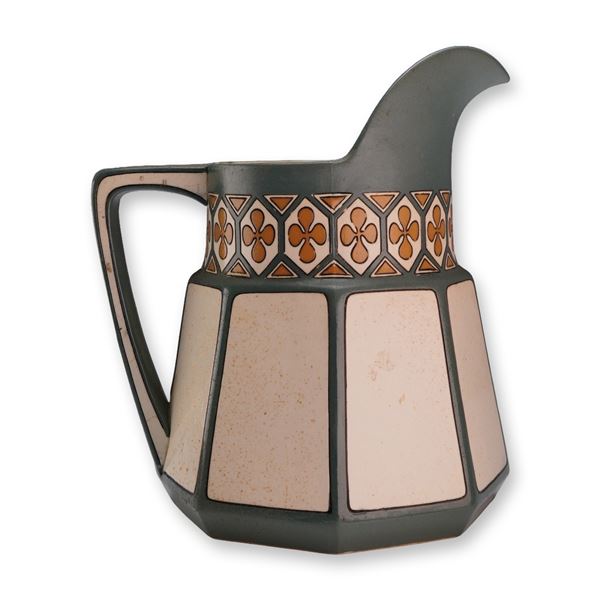 Villeroy and Boch Mettlach Jugendstil Stoneware Milk Pitcher Model 3321