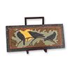 Image 1 : Tzadi Turrou Studio Ceramic Crows and Moon Cuerda Seca Tile