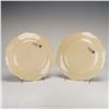 Image 2 : 2pc English Creamware Plates with Lobed Rims, ca. 1770