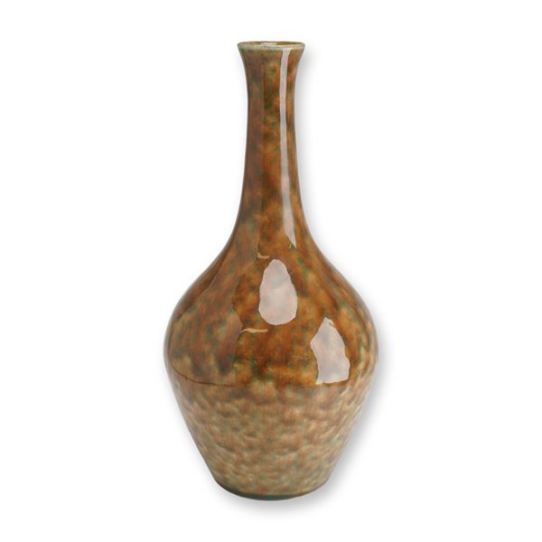 Wedgwood Mottled Tortoiseshell Drip Glaze Earthenware Bud Vase, circa 1950